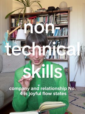 Before you “optimize your workflows”, here are some skills to hone. (And I’m convinced that reading helps with all of them!) #lifeskills #socialstrategy #creatoreconomy #careeradvice #hobbies 