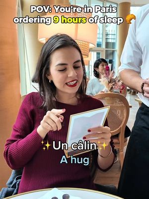 ☕ POV: You're in Paris ordering 9 hours of sleep 🥐💕 Bonjour, je voudrais... (Hello, I would like...) un câlin (a hug) 🫂 un sourire (a smile) 😊 9h de sommeil (9 hours of sleep) 😴 et un thé, s'il vous plaît (and a tea, please) 🫖 Le serveur : « Désolé, juste le thé. » (The waiter: "Sorry, just the tea.") 💀 Je dors mal en ce moment, donc honnêtement ? C'est tout ce dont j'ai besoin 🥹 (I haven't been sleeping well lately, so honestly? This is all I need right now.) Today's phrase: Je vais vous prendre... (I'll have / I'll take...). Use it to order at any French café. Perfect for French learners, Paris travelers, and anyone who needs a hug and a nap 🥐 📌 Save this for your next French café order 👯 Send to the friend who needs all four @frenchwithelle #learnfrench #frenchforbeginners #frenchvocabulary #frenchcafe #howtoorderinfrench     