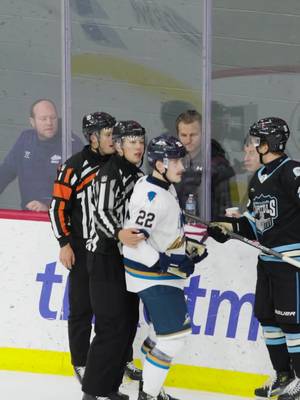 The stripes have a lot to say 😂🎙️ #USHL