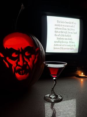 Happy Halloween from my kitchen tv and Nosferatu 