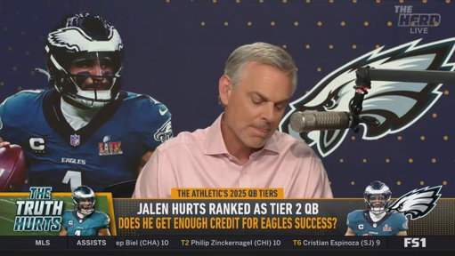"Some quarterbacks in this league are Taylor Swift, they're leading the entire tour. Most quarterbacks in this league are the Spice Girls, they're part of an ensemble. Jalen is part of an ensemble."

@colincowherd agrees that Jalen Hurts is a Tier 2 QB 