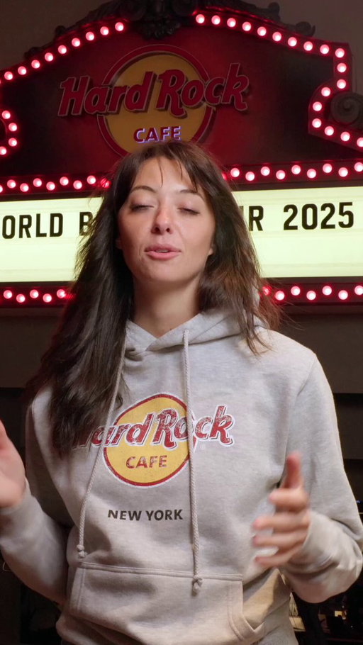 100+ burgers entered. Only 5 survived. 🍔

Judge Olivia Tiedemann &amp; our chefs bring you bold creations from: New York, Tampa, Barcelona, Budapest &amp; Milan.

Taste them at your local Hard Rock Cafe!
#WorldBurgerTour2025 