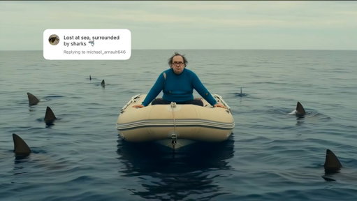 Surrounded by sharks? Genius idea. 🦈 But what scenario could be worse than that? 

You asked, our freelancers delivered. Keep telling us in the comments what you'd like to see happen to Garry, and we might just make it a "reality." 