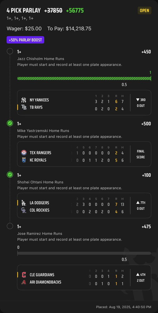 OMG. ONE SWING AWAY FROM $14k

@TP3bets @GutsyPicksCash @BrycesView 