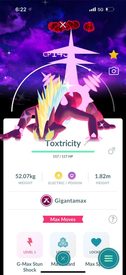 ⚡️ Shiny G-MAX Toxtricity with background!!! ⚡️

#PokemonGO 