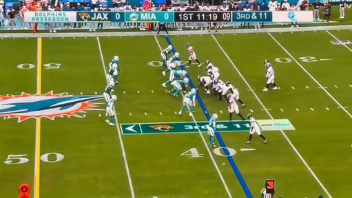 Dolphins defense gets off the field early. 