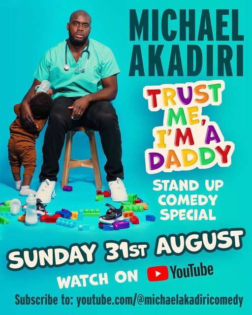 7 days till I drop my second stand up special: Trust Me, I’m a Daddy 🥳 