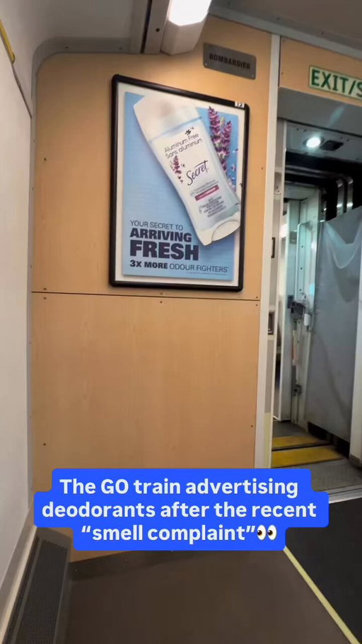 Spotted on the GO train 🇨🇦👀🚊 🏷️ #waveroom #waveroomtoronto #toronto #canada #mississauga 