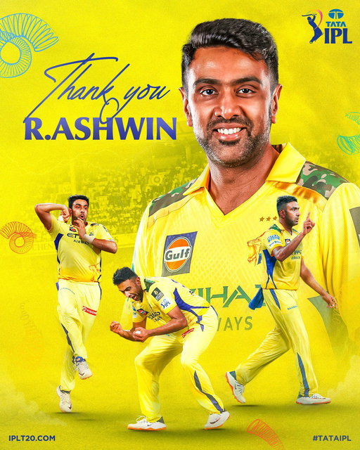 A remarkable #TATAIPL career 👌 🏆🏆

Thank you for the memories R. Ashwin 🙌

Wishing you the best for the future 👍

@ashwinravi99 