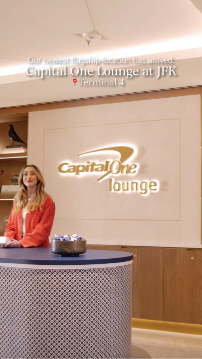 Experience our newest flagship Capital One Lounge at JFK, located in Terminal 4. Immerse yourself in local chef-inspired food from the Bodega and Cheesemonger, beverages, private restrooms, or get work done with outlets near every seat.

Terms Apply. See https://t.co/xW6wqAkAFG for details.
