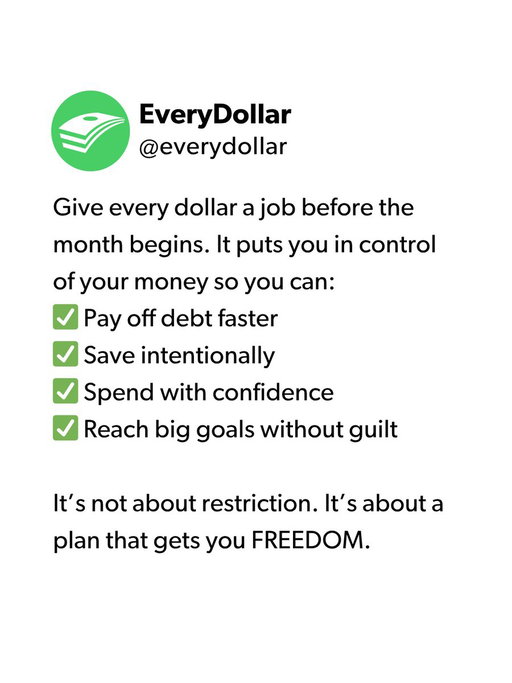 When you give your money a plan, you give yourself peace. 💰 