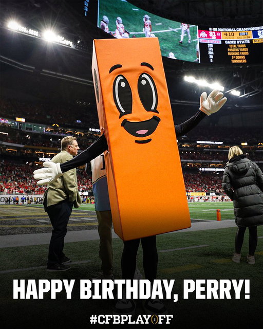 Go Perry, it’s your birthday‼️

Happy 6️⃣th birthday to Perry the Pylon 🥳

#CFBPlayoff 