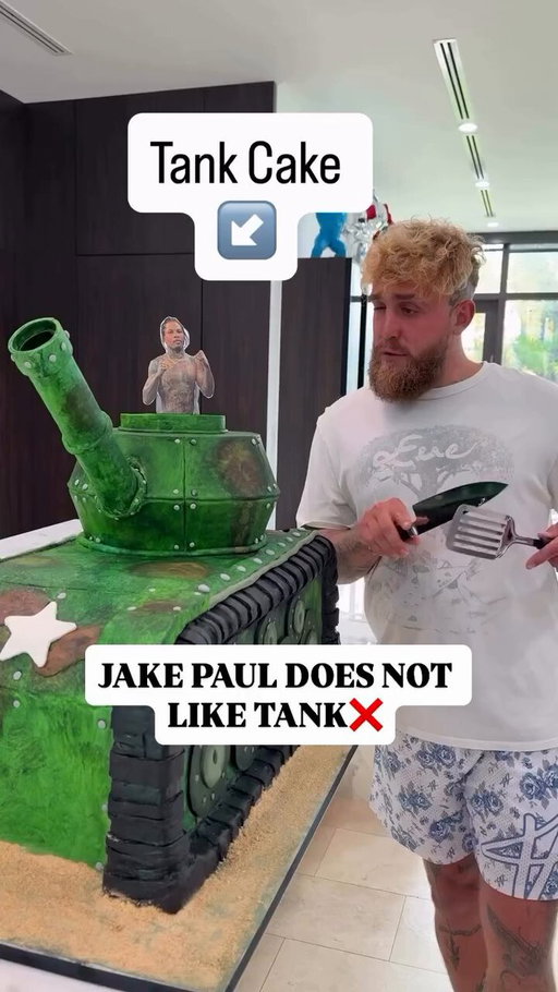 Jake Paul’s two most hated things…Tank &amp; cake😳

#jaketank 