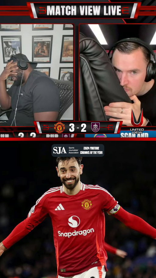 The last minute Bruno Fernandes penalty was too much for @KGthaComedian &amp; @OwenUnitedView to watch 😬🤣

#MUFC || #MUNBUR 