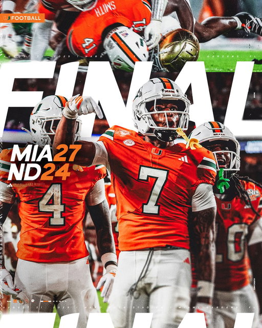 MIAMI STAND UP!!!

THE HURRICANES WIN! 🙌 