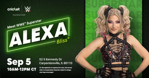 You guessed it! @WWE Superstar @AlexaBliss_WWE is ready to meet you! Line up early, and don’t forget your Lilly doll 😈 