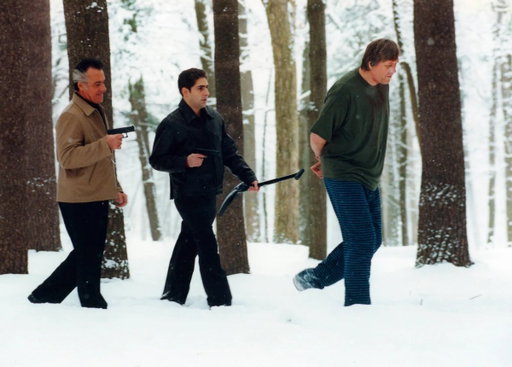 Kawhi and Steve Ballmer showing Pablo Torre all the trees they planted 