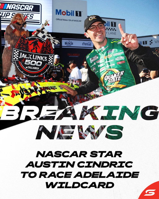 BREAKING NEWS 🚨
  
The bp Adelaide Grand Final field will be joined by 2022 Daytona 500 winner @AustinCindric!

#RepcoSC #Supercars 