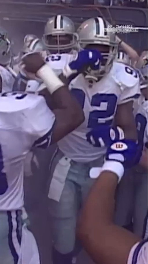 Celebrate the Cowboys’ kickoff tonight by reliving their last great title run. @michaelirvin88 &amp; @EmmittSmith22 take you inside the ’95 NFC Title game. 