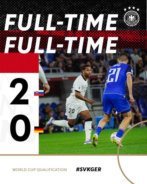 It ends in defeat in Bratislava.
 
📸 DFB/Philipp Reinhard
 
 #DFB #GermanFootball #GermanMNT #SVKGER 