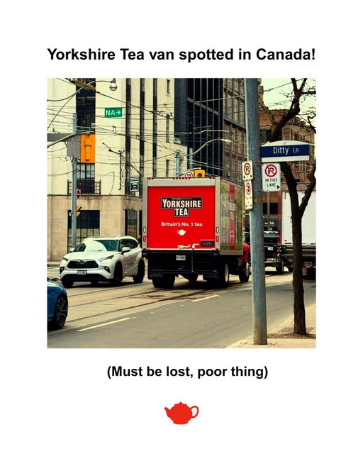 Don’t worry, it’s not really lost - it's helping to keep Toronto’s tea supplies stocked up! 