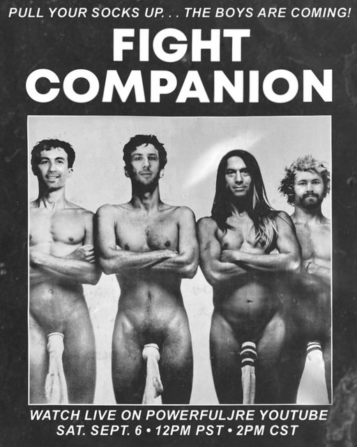 Fight Companion! Live on THE PowerfulJRE YouTube channel tomorrow during the main card at 2pm CDT.  
@BrendanSchaub @bryancallen Gordon Ryan and me!

https://youtube.com/playlist?list=PLk1Sqn_f33KuWf3tW9BBe_4TP7x8l0m3T&amp 