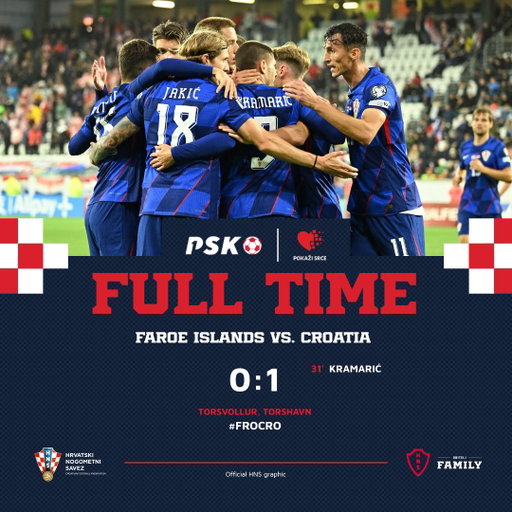 #Croatia secures third win in three @FIFAWorldCup qualifiers - congratulations! 🇭🇷👏 #FROCRO 

#WCQ | #PokažiSrce | #Family | #Vatreni❤️‍🔥 