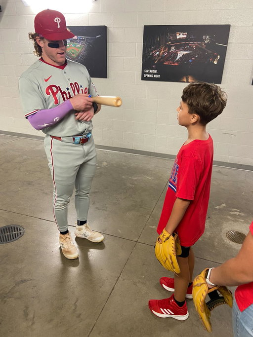 Going home with a signed bat from Bader 