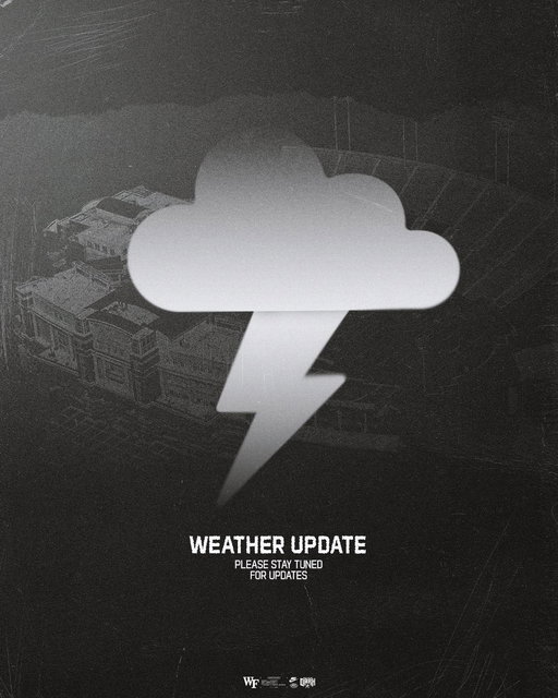 The game has been delayed due to weather in the area.

Stay tuned for updates 