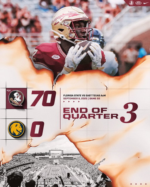 Headed to the 4th

#NoleFamily | #KeepCLIMBing 