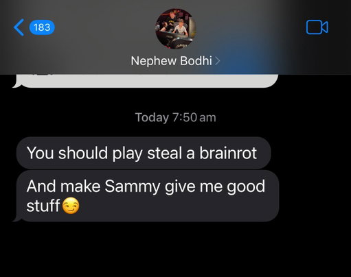 my nephew wants me to become a roblox youtuber just so he can get free stuff 