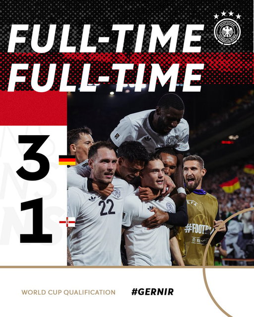 Job done in Cologne! 💪✅

📸 DFB/ Philipp Reinhard

#DFB #GermanFootball #GermanMNT #GERNIR 