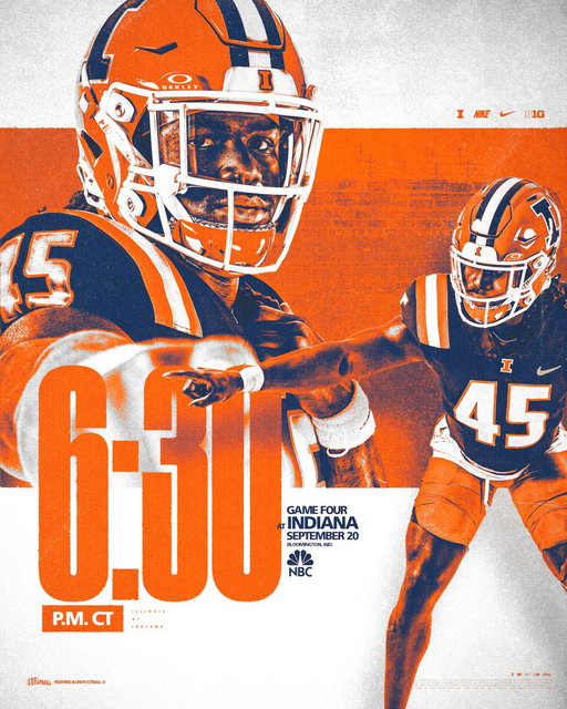Kickoff time is set for Indiana. Mark your calendars. 