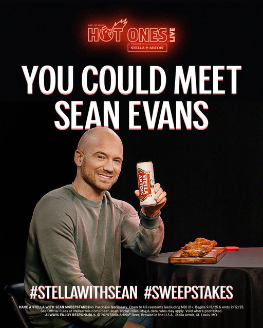 Missed your shot to appear in Hot Ones Live? You can still enter for a chance to win tickets and meet Sean Evans at the show. Comment #StellaWithSean #Sweepstakes for your chance to win. ​

Don't wait — this giveaway's Last Dab will come before you know it. 