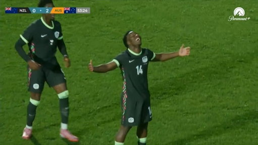 NESTOR IRANKUNDA SOLO GOAL! 🔥 

The 19-year-old doubles our lead in New Zealand with his second goal for the CommBank #Socceroos!

🇳🇿 0-2 🇦🇺

#ForeverGolden #NZLvAUS 