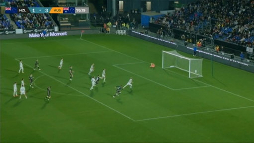 Inches away from a worldie kick for Nestor Irankunda 😱

🇳🇿 1-3 🇦🇺

#Socceroos #ForeverGolden #NZLvAUS 