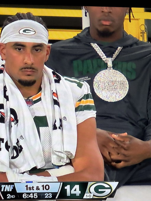 Just an insane piece of jewelry to wear if you’re a guy on the bench 