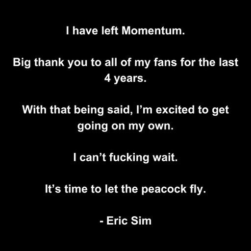 Official statement.

This is just the beginning.

I love you all. 