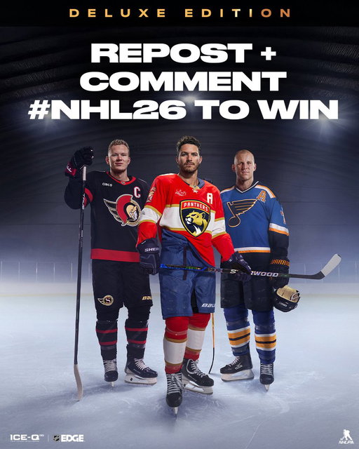 More Code Giveaways ‼️

REPOST + COMMENT #NHL26 For a Chance to Win a Copy! 