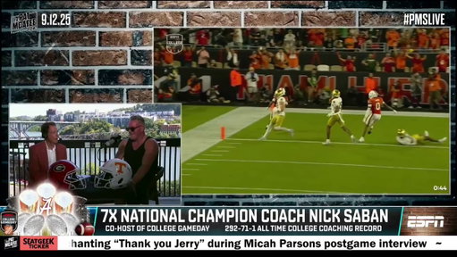 "The amazing thing is nobody except us said Derrick Henry could play RB..

I told him we're recruiting you as a RB and you can do whatever you wanna do" ~ Coach Saban 

#PMSLive 