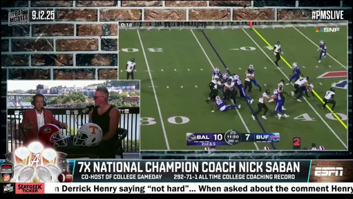 "When Derrick Henry was a freshman we were doing a blitz period &amp; he didn't block the guy..

He told me he never learned any of this in high school because they just gave me the ball &amp; told me to run 😂😂

He said he was gonna work at it &amp; he got it"

Coach Saban #PMSLive 