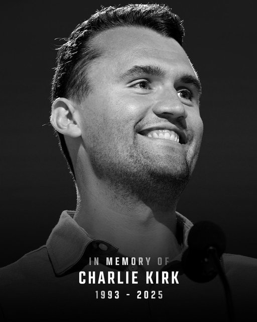 Rest in peace.

Charlie Kirk, 1993 - 2025. 