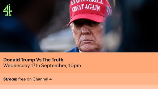 In a world first we will broadcast over 100 untruths back to back, with each extensively fact checked.
Donald Trump v The Truth. Wednesday 10pm. 