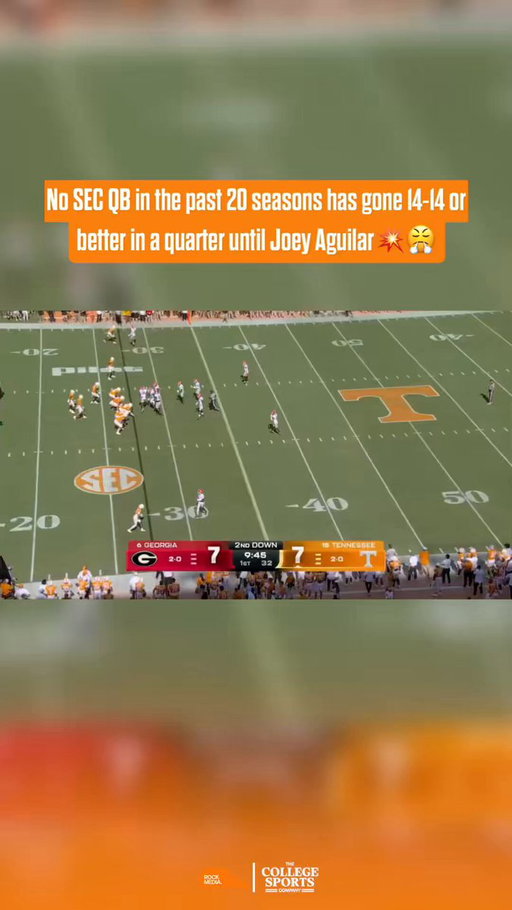 🔥 HISTORY MADE 🔥 

No SEC QB in the last 20 YEARS has gone 14-for-14 (or better) in a single quarter… until JOEY AGUILAR 🏈 