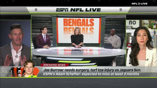"It feels like Joe Burrow is trending towards becoming this generation's Andrew Luck."

@danorlovsky7 believes Joe Burrow's turf toe should change how the Bengals operate as an organization. 