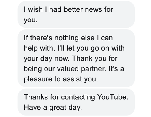 Thanks @YouTube @YouTubeCreators seems like a slap in the face. 

https://t.co/MHpdx4DTPq 