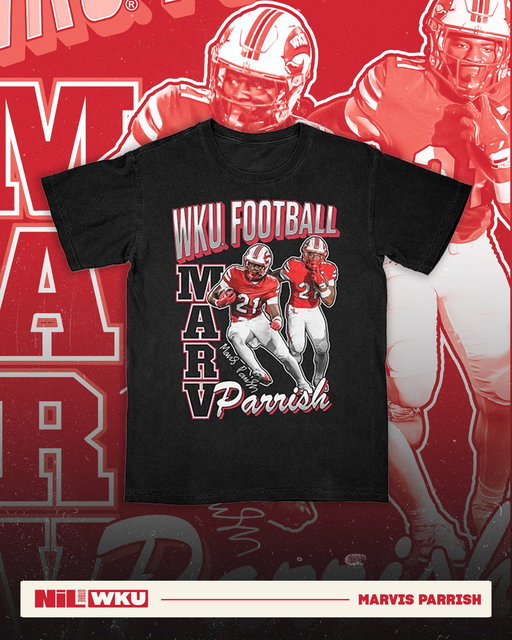 Rep the future of WKU Football with this exclusive Marvis Parrish drop! Limited release for one of the Hilltoppers’ rising stars — don’t miss it. 🚨🏈 #GoTops #NILWKU

➡️ https://t.co/h0uL6kilVi 