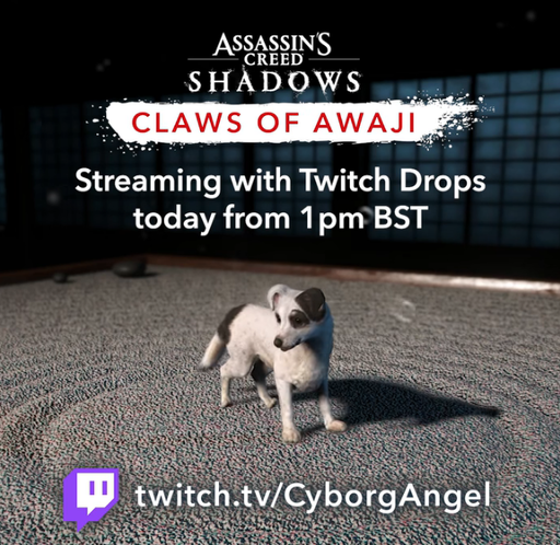 Tune in to my stream of the new AC Shadows DLC #ClawsofAwaji to unlock the  Gizmo in your game!
 
👉 🔴 https://t.co/YdACzlDv2b
#TwitchDrops #UbisoftPartner #Ad @assassinscreed