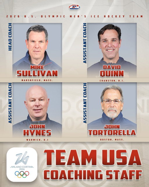 The staff for the 2026 U.S. Olympic Men’s Ice Hockey Team is set for the #WinterOlympics 🇺🇸

Team USA's full staff: https://t.co/9vyvNsuveu 