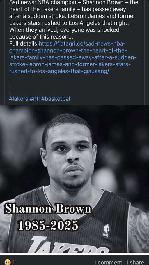 This was posted on Shannon Brown’s official Instagram story…

Praying this is fake news and that he was hacked 🙏 